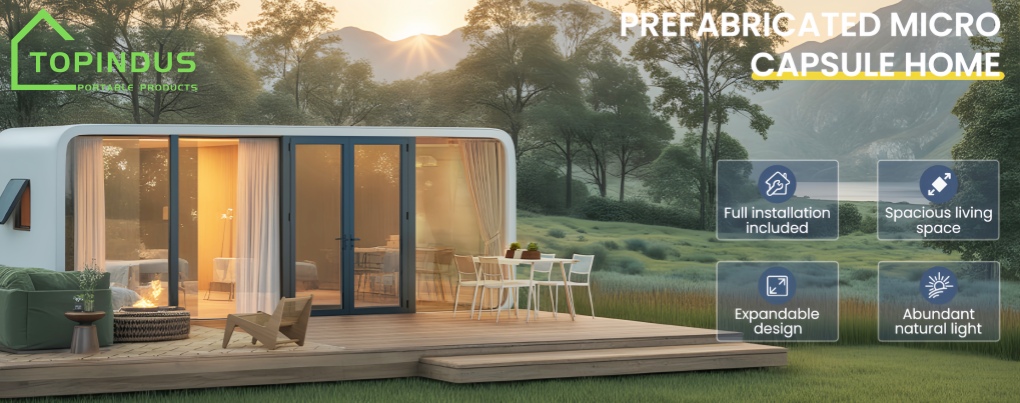 Modern Prefab Apple Cabin Modular Capsule House with Bedroom