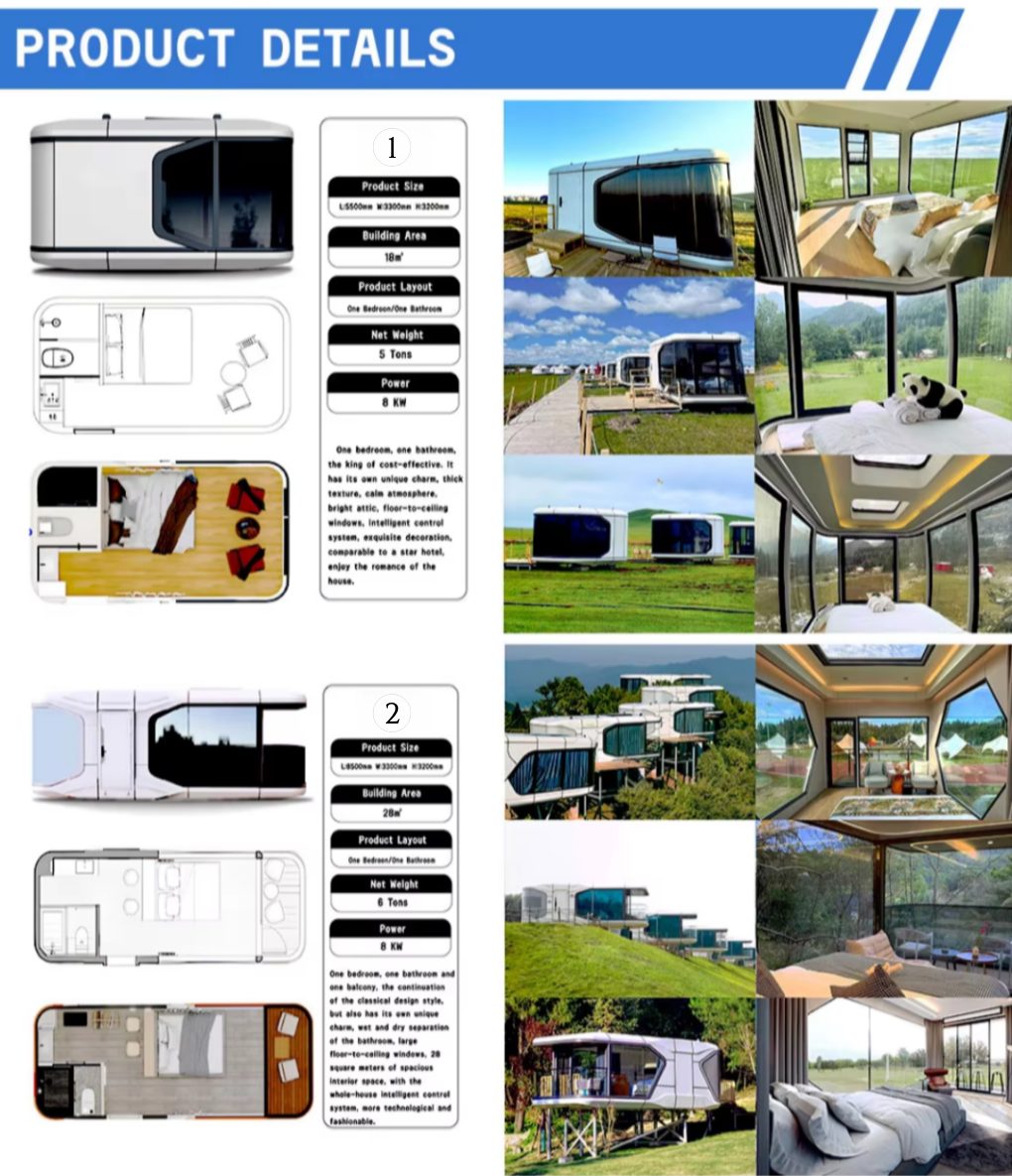 40FT Prefab Portable Space Capsule Modular House